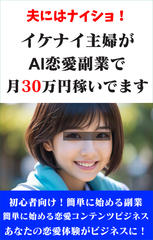 夫にはナイショ！イケナイ主婦がAI恋愛副業で月30万円稼いでます