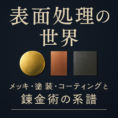 表面処理の世界 ― メッキ・塗装・コーティングと錬金術の系譜