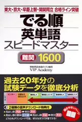 でる順　英単語スピードマスター　難関1600 Chapter3　形容詞_副詞（英語のみ）[Jリサーチ出版]