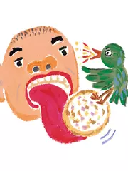 鳥飲みじいさん