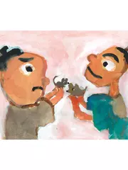 ネズミの彫り物