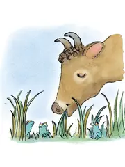 牛とカエルの大きさくらべ