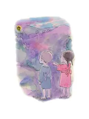 丘の上の金色の窓