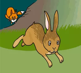 ウサギは逃げるのがとっても得意