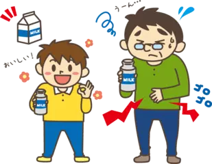 大人になると牛乳が飲めなくなる人がいる