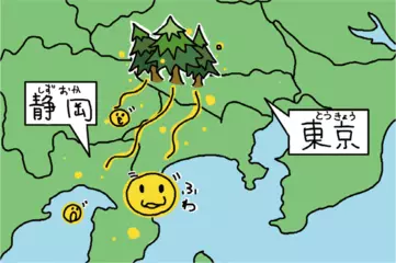 花粉はどれだけ飛ぶか？